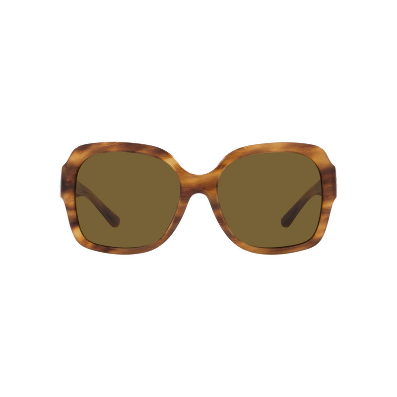 Tory Burch Women's Square Frame Brown Acetate Sunglasses - TY7140UM