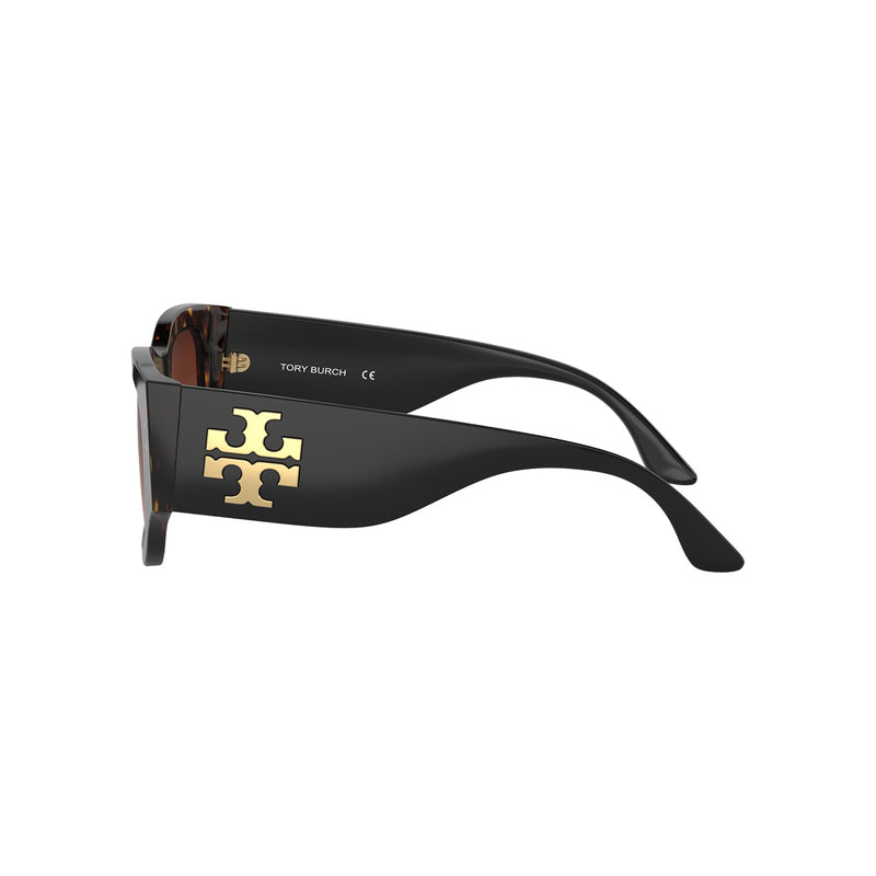 Tory Burch Women's Rectangle Frame Brown Acetate Sunglasses - TY7145U