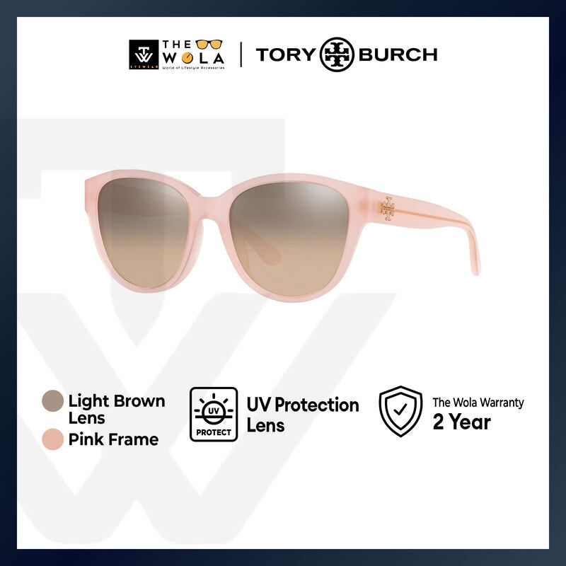 Tory Burch Women's Cat Eye Frame Pink Acetate Sunglasses - TY7163U