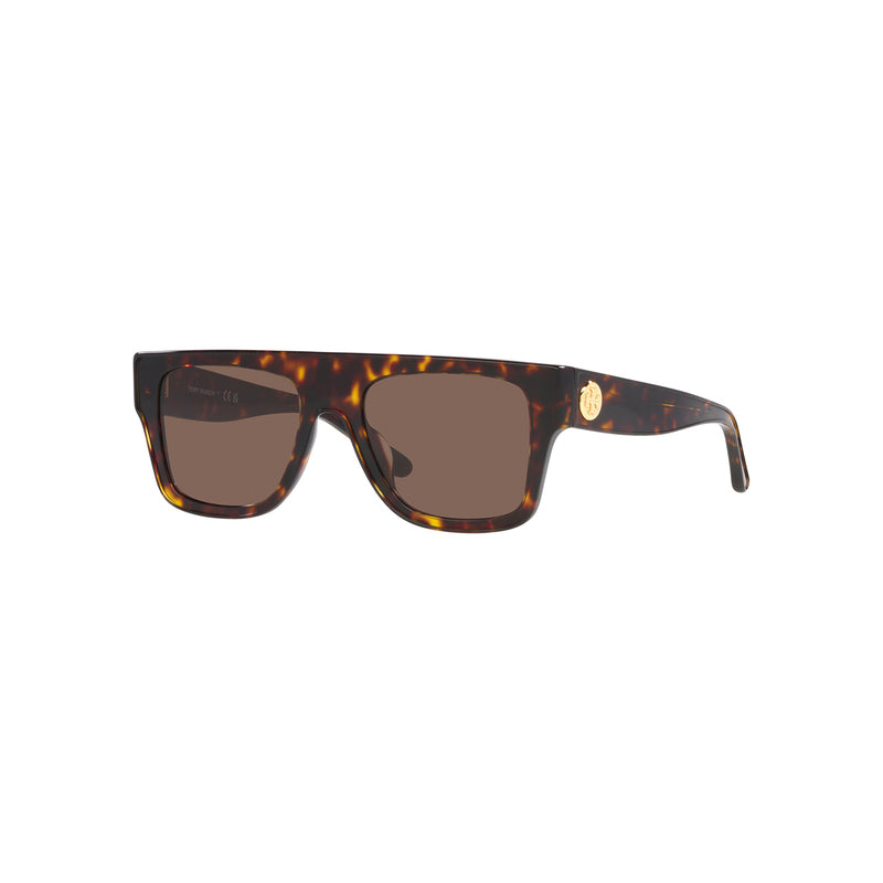 Tory Burch Women's Rectangle Frame Brown Acetate Sunglasses - TY7185U