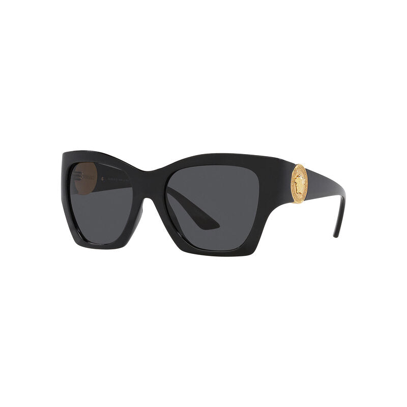 Versace Women's Irregular Frame Black Injected Sunglasses - VE4452