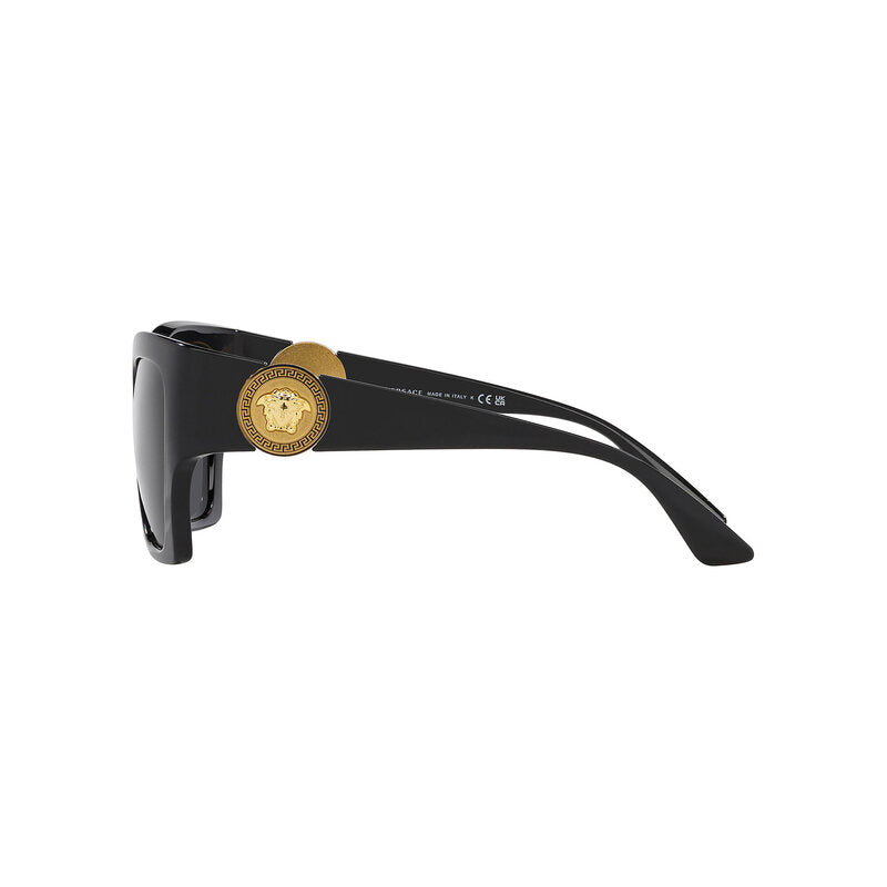 Versace Women's Irregular Frame Black Injected Sunglasses - VE4452