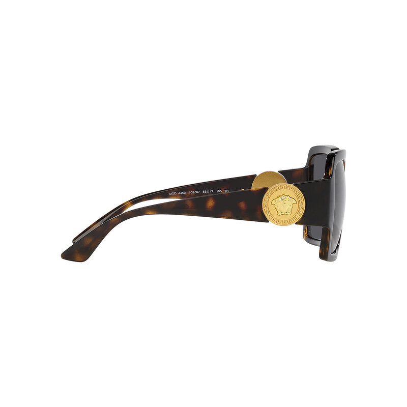 Versace Women's Square Frame Brown Injected Sunglasses - VE4453