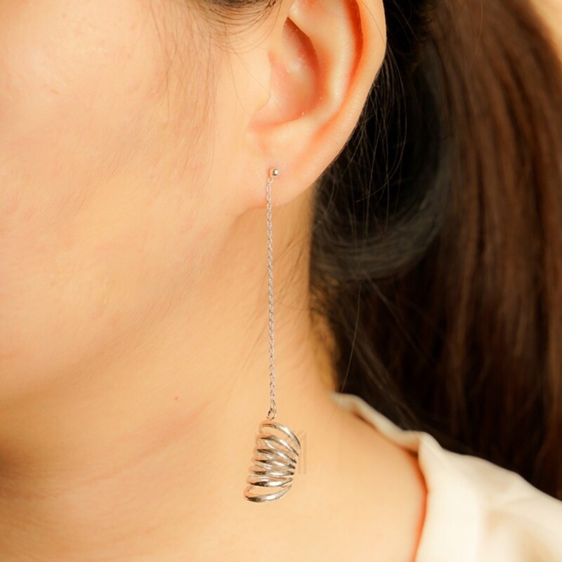 MILLENNE Millennia 2000 Half Butterfly Ear Cuffs Silver Chain Earrings with 925 Sterling Silver