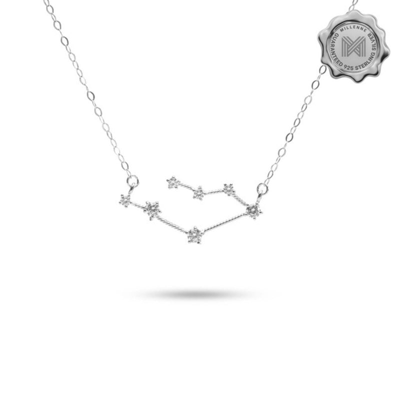 MILLENNE Match The Stars Gemini Constellation Silver Necklace with 925 Sterling Silver