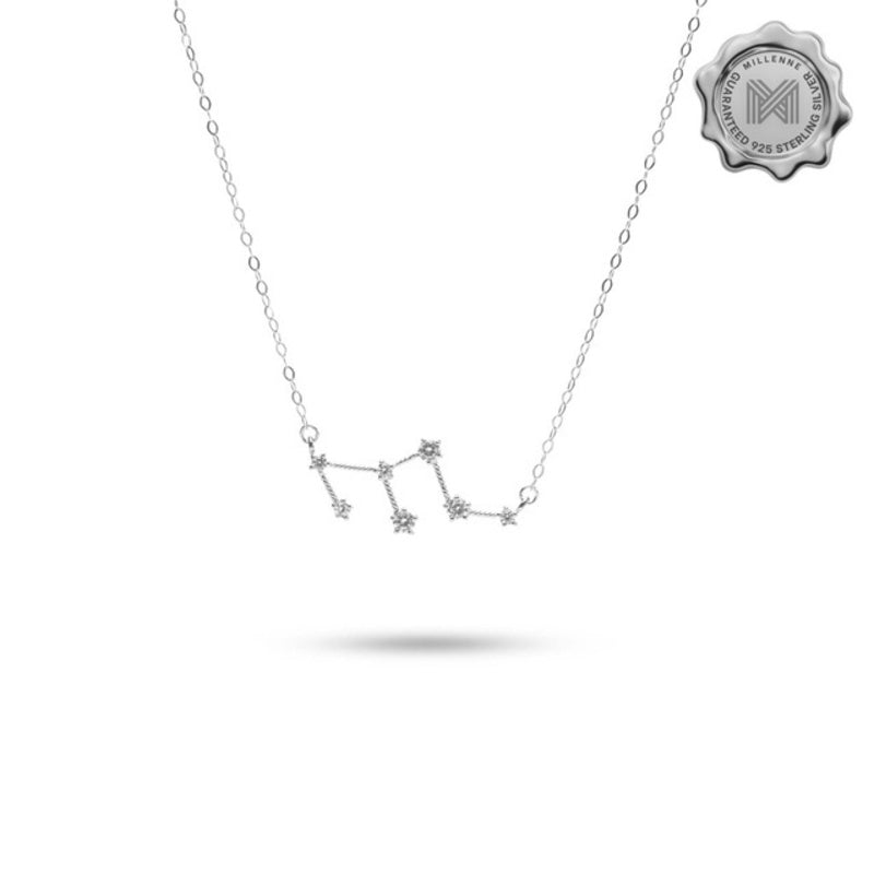 MILLENNE Match The Stars Leo Constellation Silver Necklace with 925 Sterling Silver