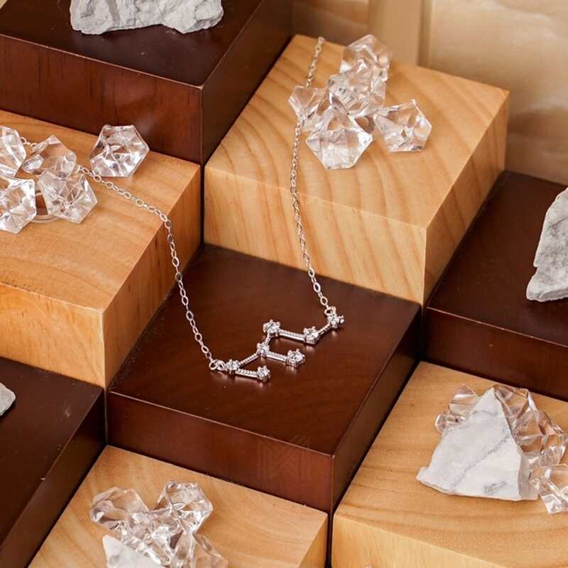 MILLENNE Match The Stars Leo Constellation Silver Necklace with 925 Sterling Silver