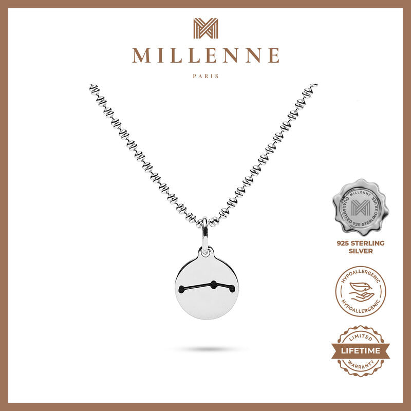 MILLENNE Match The Stars Aries Celestial Constellation Silver Pendant with 925 Sterling Silver