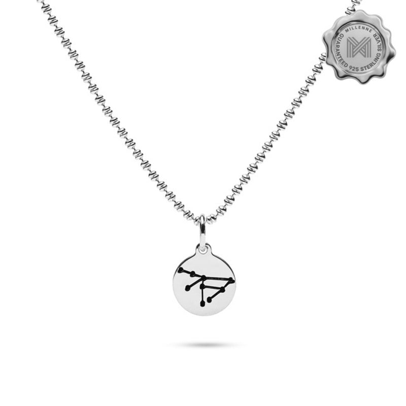 MILLENNE Match The Stars Capricorn Celestial Constellation Silver Pendant with 925 Sterling Silver