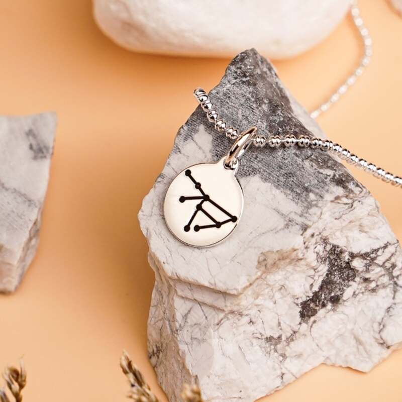 MILLENNE Match The Stars Capricorn Celestial Constellation Silver Pendant with 925 Sterling Silver
