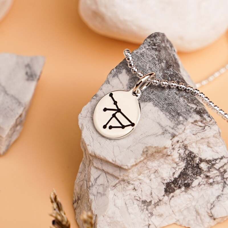 MILLENNE Match The Stars Capricorn Celestial Constellation Silver Pendant with 925 Sterling Silver