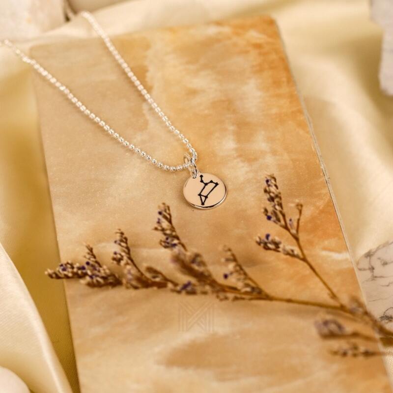 MILLENNE Match The Stars Leo Celestial Constellation Silver Pendant with 925 Sterling Silver