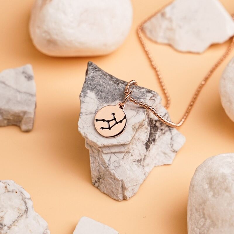 MILLENNE Match The Stars Virgo Celestial Constellation Rose Gold Pendant with 925 Sterling Silver