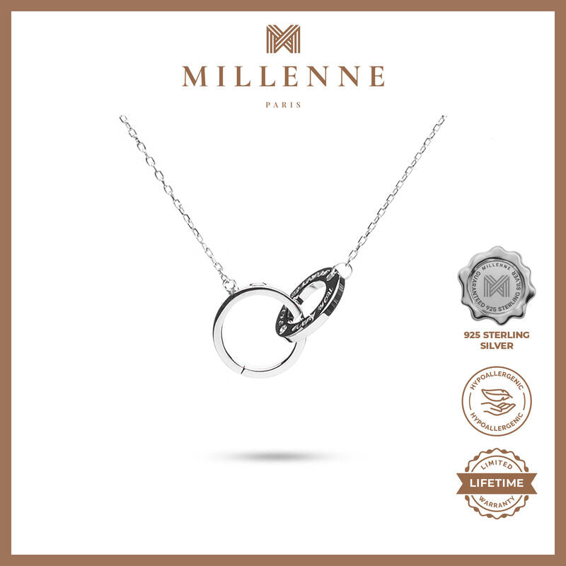 MILLENNE Millennia 2000 Forever White Gold Necklace with 925 Sterling Silver