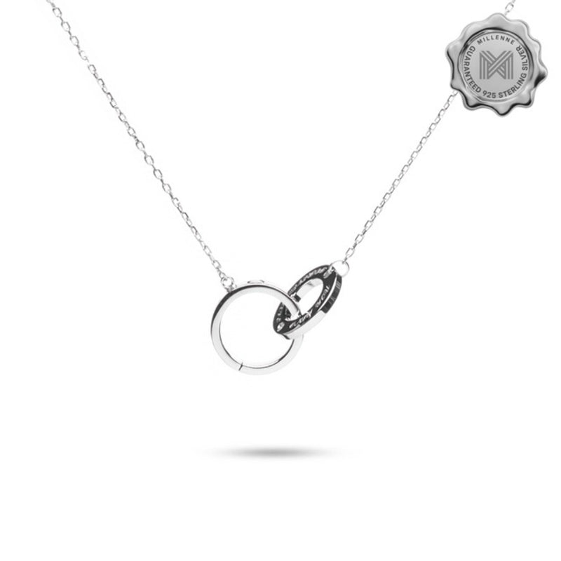 MILLENNE Millennia 2000 Forever White Gold Necklace with 925 Sterling Silver