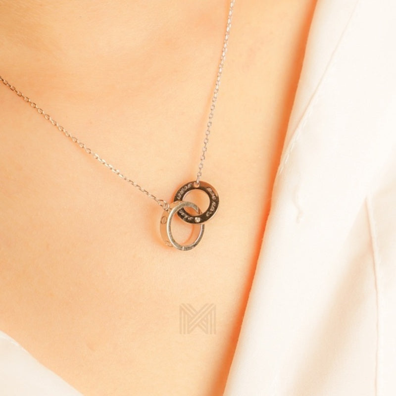 MILLENNE Millennia 2000 Forever White Gold Necklace with 925 Sterling Silver