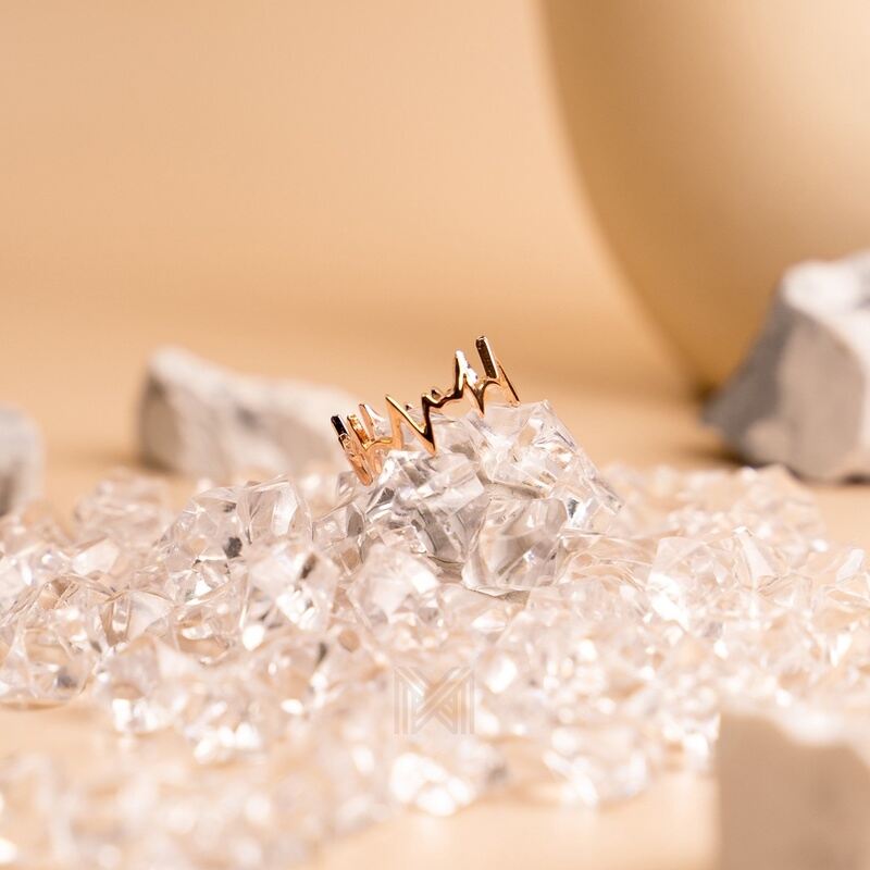 MILLENNE Millennia 2000 Heart Beat Rose Gold Ring with 925 Sterling Silver