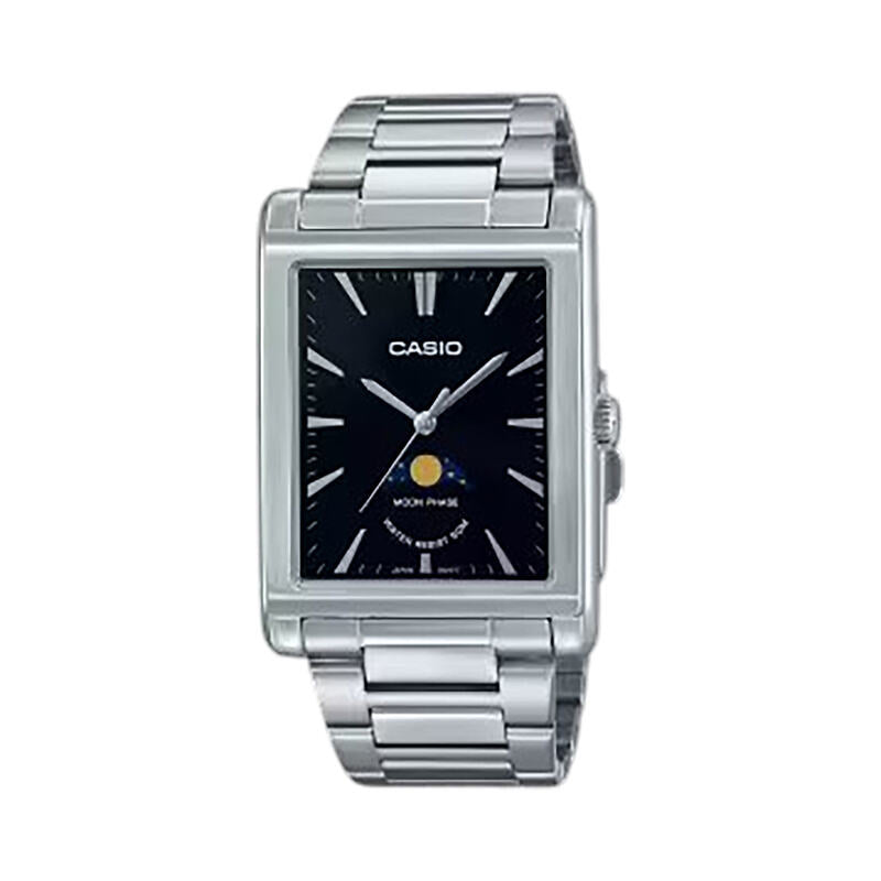 Casio MTP-M105D-1A Men Analog Watch Silver Stainless Steel Strap