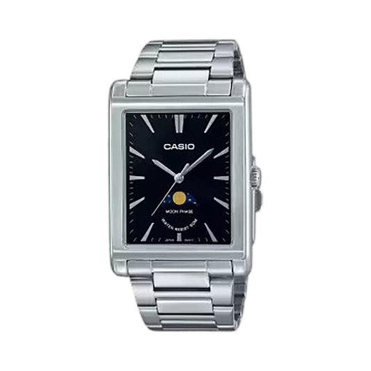 Casio MTP-M105D-1A Men Analog Watch Silver Stainless Steel Strap