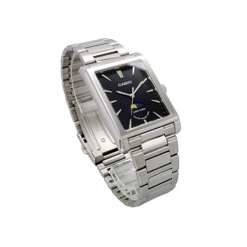 Casio MTP-M105D-1A Men Analog Watch Silver Stainless Steel Strap