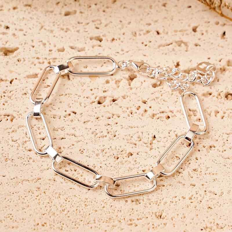 MILLENNE Millennia 2000 Paperclip Link Silver Bracelet with 925 Sterling Silver