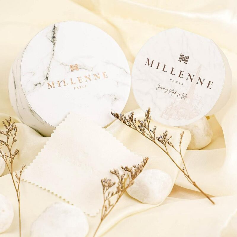 MILLENNE Millennia 2000 Embellished Multi Charm Cubic Zirconia Rhodium Bracelet with 925 Sterling Silver