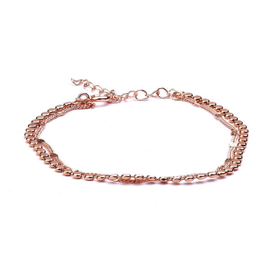 MILLENNE Millennia 2000 Circle Discs Rose Gold Bracelet with 925 Sterling Silver