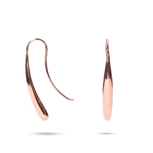 MILLENNE Minimal Eggplant Rose Gold Threader Earrings with 925 Sterling Silver