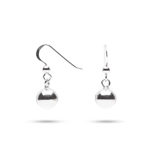 MILLENNE Minimal Ball Silver Hook Earrings with 925 Sterling Silver