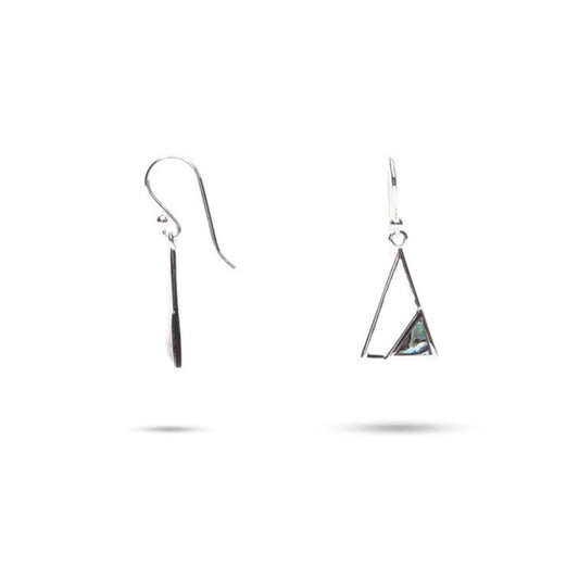 MILLENNE Minimal Abalone Shell Triangle Hook, Decorated with Shell  Silver Hook Earrings with 925 Sterling Silver