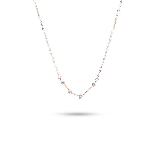 MILLENNE Match The Stars Aquarius Constellation Rose Gold Necklace with 925 Sterling Silver