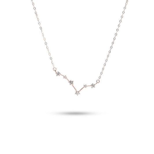 MILLENNE Match The Stars Pisces Constellation Rose Gold Necklace with 925 Sterling Silver