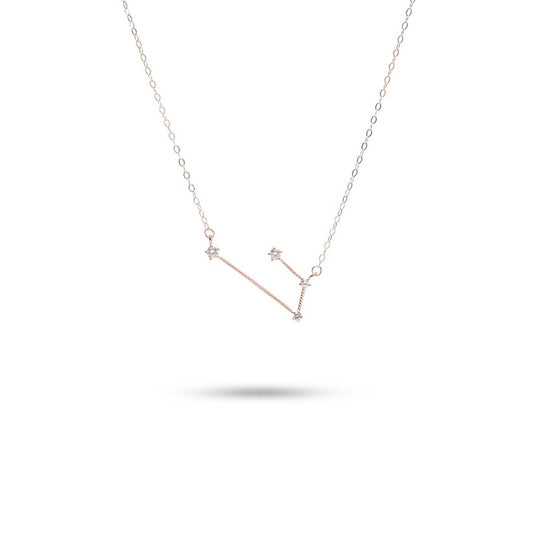 MILLENNE Match The Stars Aries Constellation Rose Gold Necklace with 925 Sterling Silver