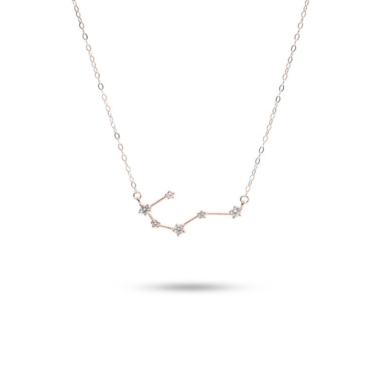 MILLENNE Match The Stars Cancer Constellation Rose Gold Necklace with 925 Sterling Silver