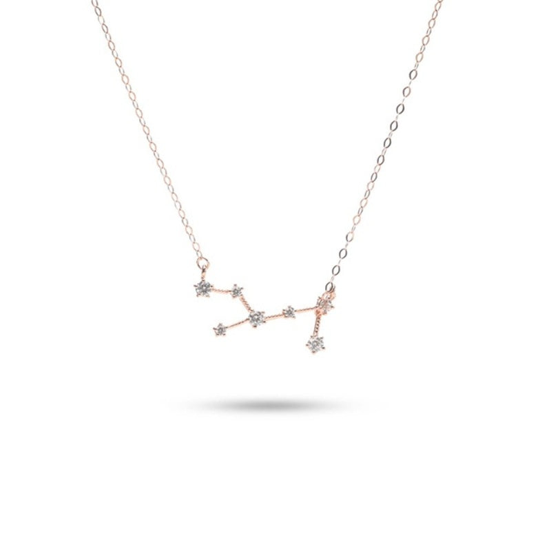 MILLENNE Match The Stars Virgo Constellation Rose Gold Necklace with 925 Sterling Silver