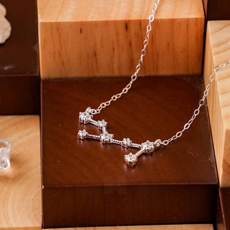 MILLENNE Match The Stars Virgo Constellation Silver Necklace with 925 Sterling Silver