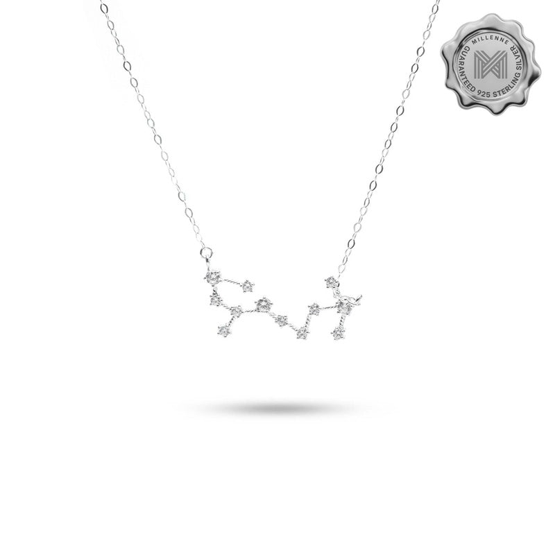 MILLENNE Match The Stars Scorpio Constellation Silver Necklace with 925 Sterling Silver