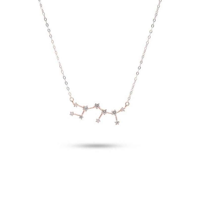 MILLENNE Match The Stars Sagittarius Constellation Rose Gold Necklace with 925 Sterling Silver