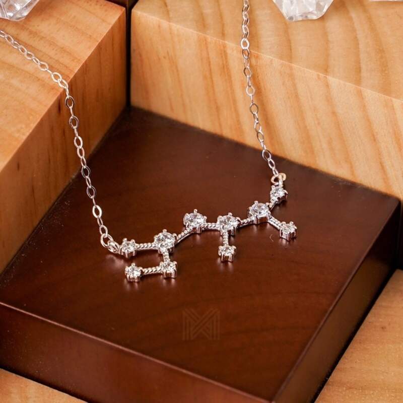 MILLENNE Match The Stars Sagittarius Constellation Rose Gold Necklace with 925 Sterling Silver