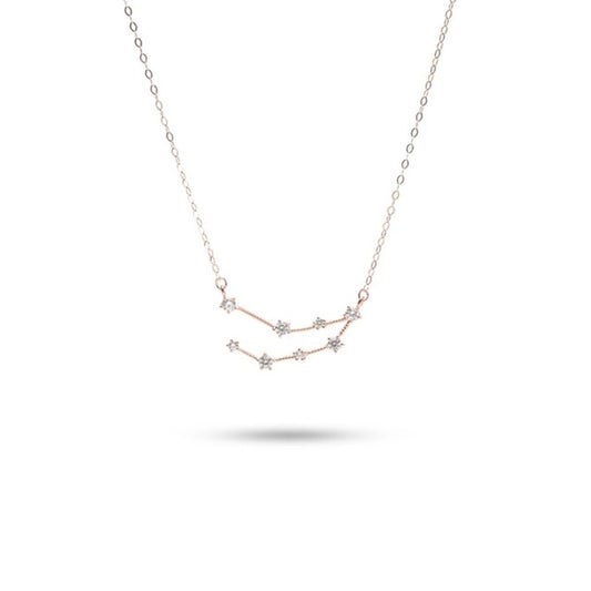 MILLENNE Match The Stars Capricorn Constellation Rose Gold Necklace with 925 Sterling Silver