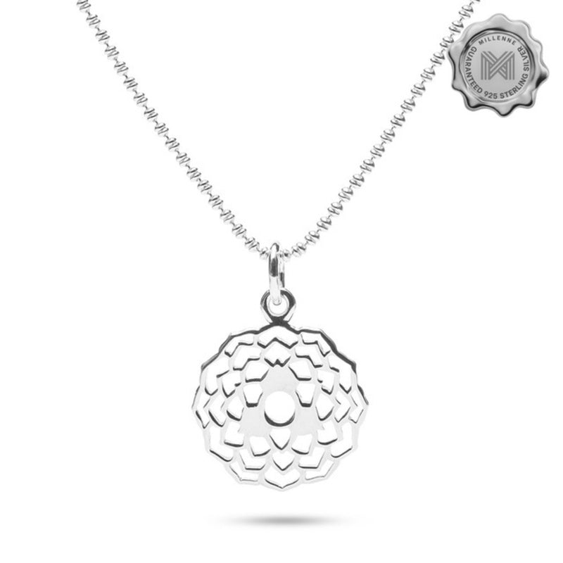 MILLENNE Millennia 2000 Sahasrara "The Crown Chakra" Silver Pendant with 925 Sterling Silver