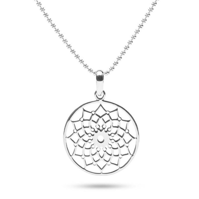 MILLENNE Millennia 2000 Floral Lotus Filigree Silver Pendant with 925 Sterling Silver