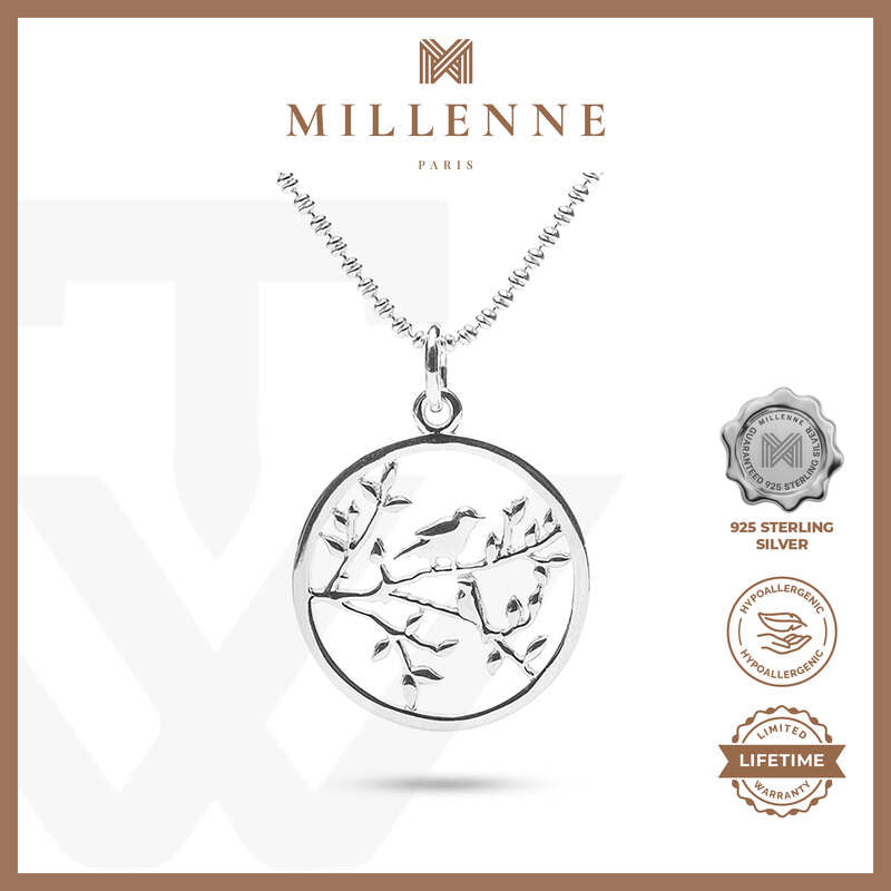 MILLENNE Millennia 2000 Birds Silver Pendant with 925 Sterling Silver