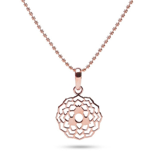 MILLENNE Millennia 2000 Flower Blossoms Rose Gold Pendant with 925 Sterling Silver