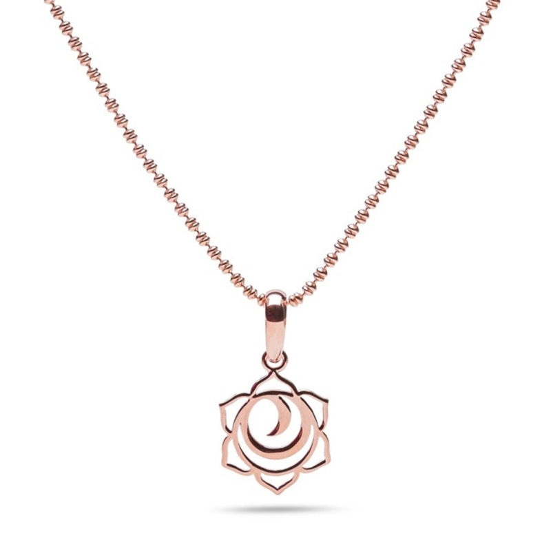 MILLENNE Millennia 2000 Three Moons Blossoms Rose Gold Pendant with 925 Sterling Silver