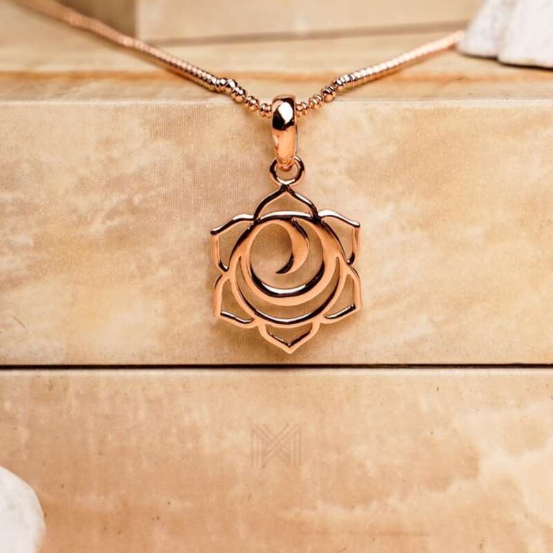 MILLENNE Millennia 2000 Three Moons Blossoms Rose Gold Pendant with 925 Sterling Silver