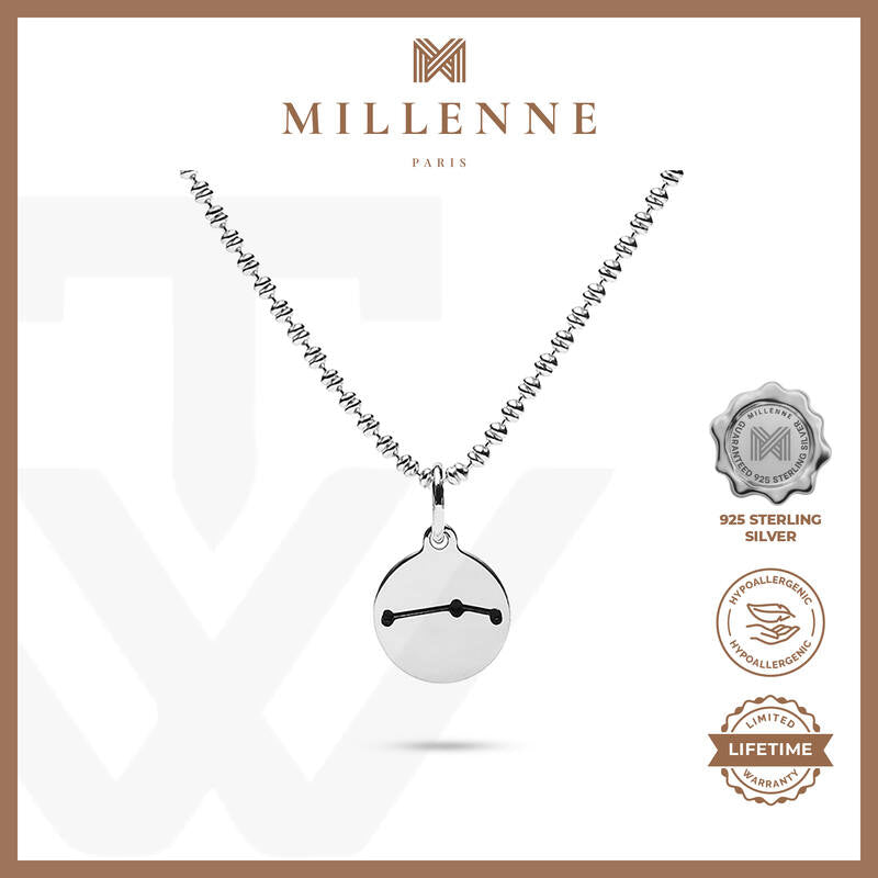 MILLENNE Match The Stars Aries Celestial Constellation Silver Pendant with 925 Sterling Silver