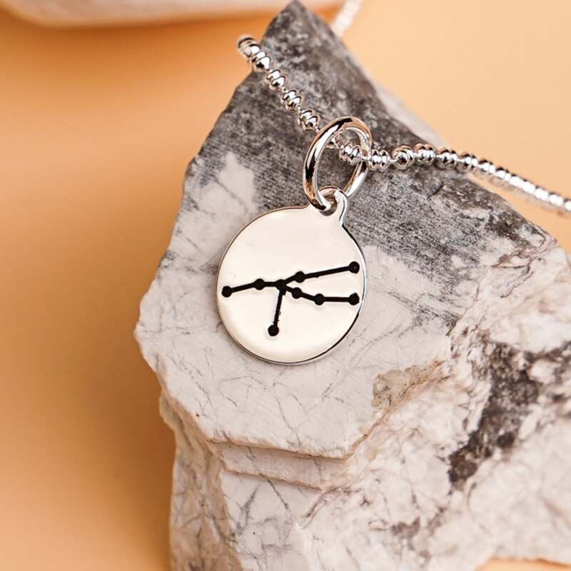 MILLENNE Match The Stars Taurus Celestial Constellation Silver Pendant with 925 Sterling Silver