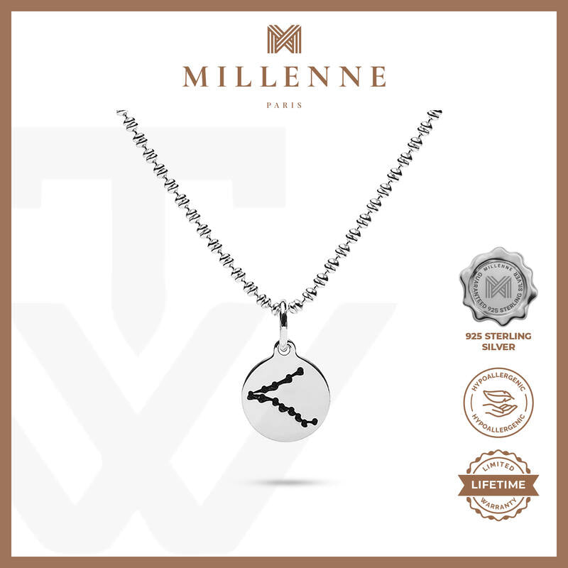 MILLENNE Match The Stars Pisces Celestial Constellation Silver Pendant with 925 Sterling Silver