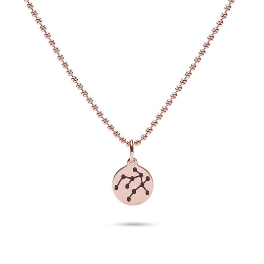 MILLENNE Match The Stars Gemini Celestial Constellation Rose Gold Pendant with 925 Sterling Silver